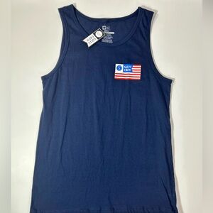 SALTY CREW Men's Small Tank Top Patriot STARS AND STRIPES Navy Blue NWT